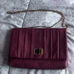 Vintage purple cross body hang bag